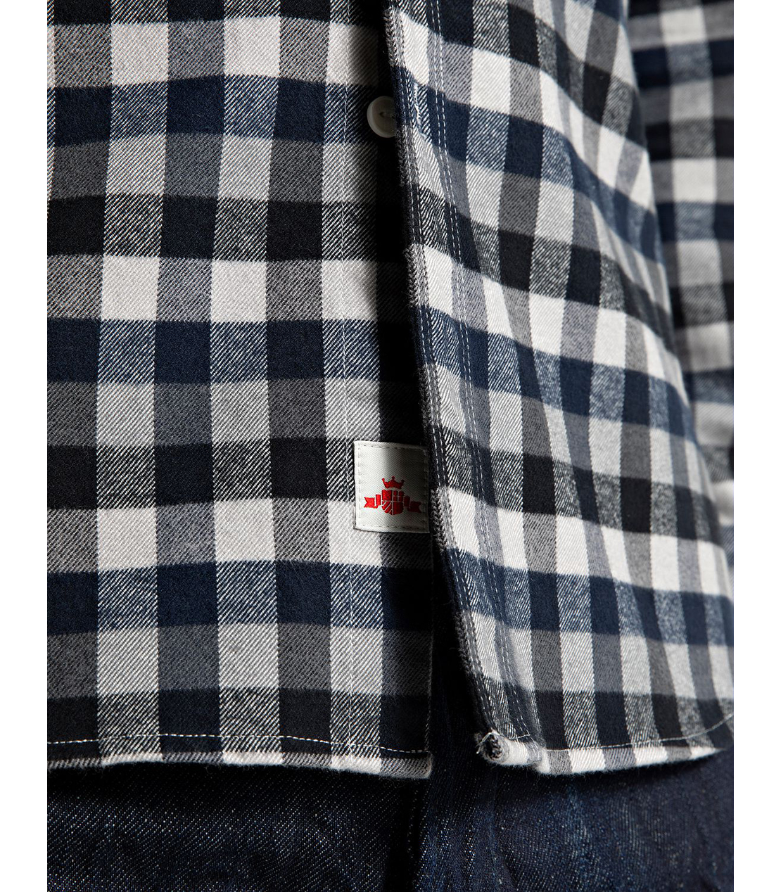 フランネルコットンチェックシャツ 詳細画像 ブルー 5